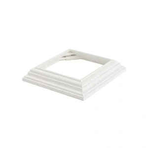 Deckorators 4-in x 4-in White Composite Deck Post Base Trim