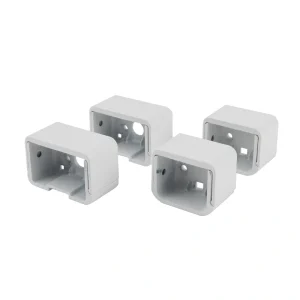 Deckorators 5.0625-in x 2.5-in Contemporary Aluminum Textured White Aluminum Rail Bracket (4-Pack)