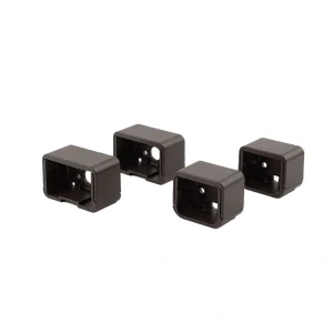 Deckorators 5.0625-in x 2.5-in Contemporary Aluminum Weathered Brown Aluminum Rail Bracket (4-Pack)