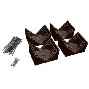 Deckorators 5.5-in x 2.5-in Contemporary grab and go Brown Composite Angle Adapter (2-Pack)