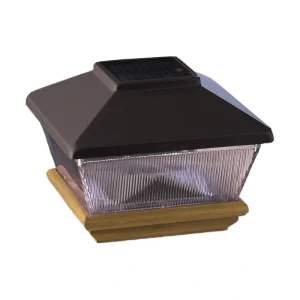Deckorators 6-in x 6-in 1.2-Lumen 1-Watt Black Battery-operated LED Outdoor Post Cap Light (6500 K)