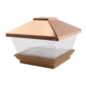 Deckorators 6-in x 6-in 6-Lumen 1-Watt Copper Battery-operated LED Outdoor Post Cap Light (6500 K)