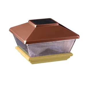 Deckorators 6-in x 6-in 6-Lumen 1-Watt Copper Solar LED Outdoor Post Cap Light (6500 K)