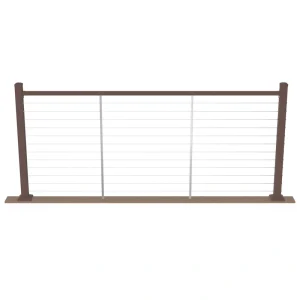 Deckorators Contemporary cable 8-ft x 42-in Weathered Brown Aluminum Deck Cable Rail Kit
