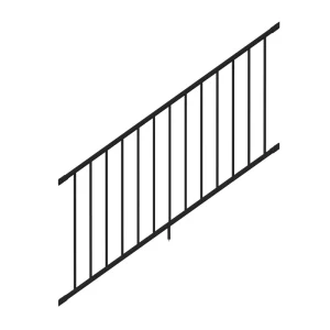 Deckorators Rapid Rail Matte Black Aluminum Deck Stair Rail Kit T726915184