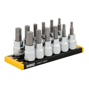 DEWALT 3/8 in. Drive SAE and Metric Hex Socket Set (12-Piece)