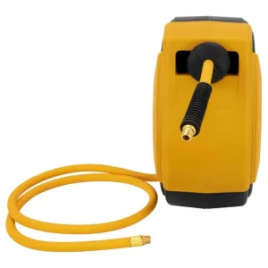 DEWALT Enclosed Hybrid Polymer 3/8 in. x 50 in. Hose Reel with 1/4 in. NPT Fitting