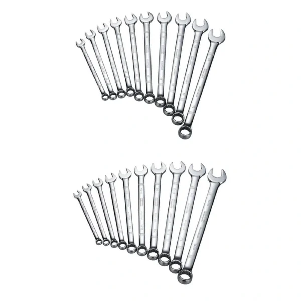 DEWALT SAE and Metric Combination Wrench Set (20-Piece)