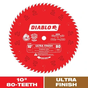 DIABLO 10in. x 80-Tooth Ultra Finish Saw Blade for Wood