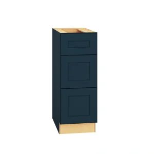 Diamond Express Jamestown 12-in W x 32.5-in H x 21-in D Regatta Blue 3-Drawer Wood Wall-mount Cabinet Banks