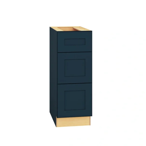 Diamond Express Jamestown 12-in W x 32.5-in H x 21-in D Regatta Blue 3-Drawer Wood Wall-mount Cabinet Banks