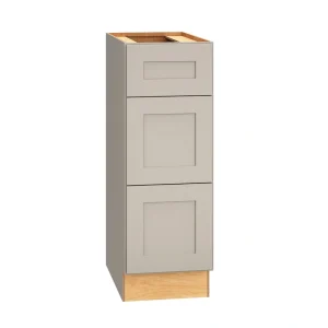 Diamond Express Jamestown 12-in W x 34.5-in H x 21-in D Cloud Gray 3-Drawer Wood Wall-mount Cabinet Banks