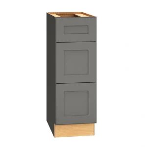 Diamond Express Jamestown 12-in W x 34.5-in H x 21-in D Moonstone Gray 3-Drawer Wood Wall-mount Cabinet Banks