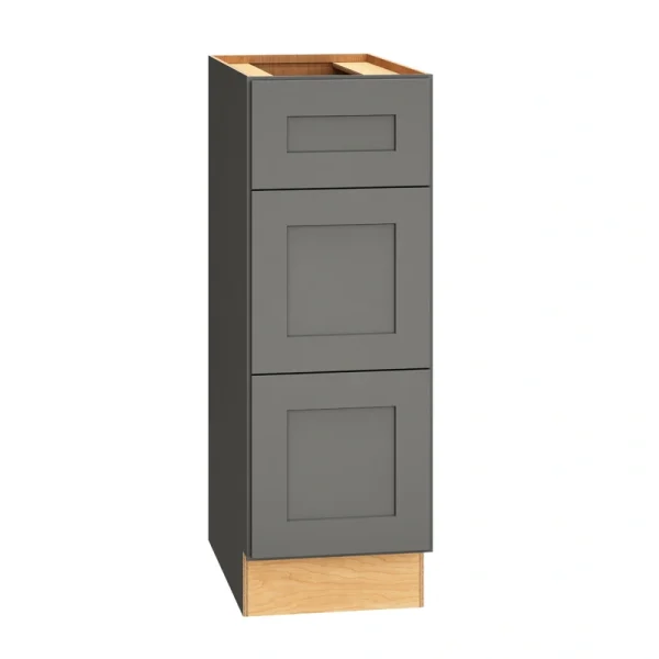 Diamond Express Jamestown 12-in W x 34.5-in H x 21-in D Moonstone Gray 3-Drawer Wood Wall-mount Cabinet Banks