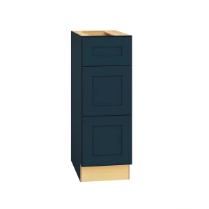 Diamond Express Jamestown 12-in W x 34.5-in H x 21-in D Regatta Blue 3-Drawer Wood Wall-mount Cabinet Banks