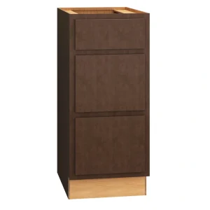 Diamond Express Jamestown 12-in W x 34.5-in H x 21-in D Thatch Partial Overlay 3-Drawer Wood Wall-mount Cabinet Banks