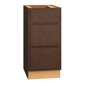 Diamond Express Jamestown 15-in W x 32.5-in H x 21-in D Thatch Partial Overlay 3-Drawer Wood Wall-mount Cabinet Banks