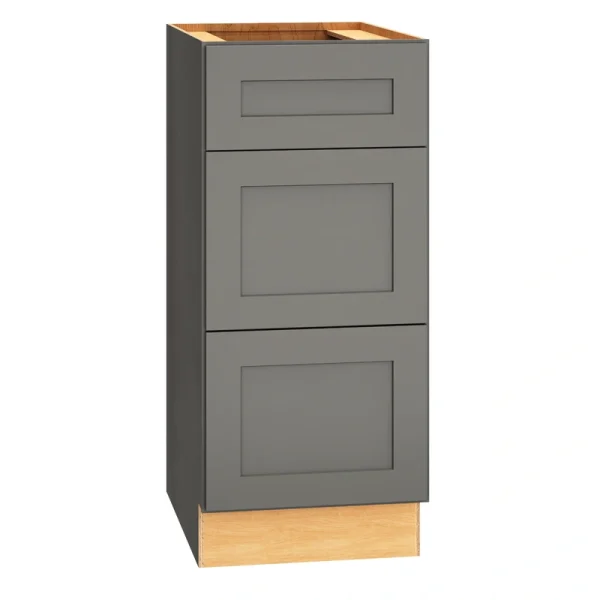 Diamond Express Jamestown 15-in W x 34.5-in H x 21-in D Moonstone Gray 3-Drawer Wood Wall-mount Cabinet Banks