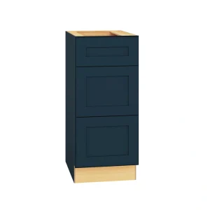 Diamond Express Jamestown 15-in W x 34.5-in H x 21-in D Regatta Blue 3-Drawer Wood Wall-mount Cabinet Banks