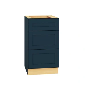 Diamond Express Jamestown 18-in W x 32.5-in H x 21-in D Regatta Blue 3-Drawer Wood Wall-mount Cabinet Banks