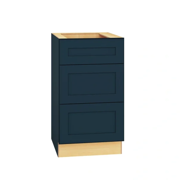 Diamond Express Jamestown 18-in W x 32.5-in H x 21-in D Regatta Blue 3-Drawer Wood Wall-mount Cabinet Banks