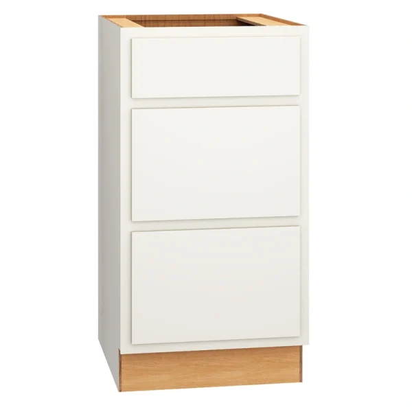 Diamond Express Jamestown 18-in W x 34.5-in H x 21-in D White Partial Overlay 3-Drawer Wood Wall-mount Cabinet Banks