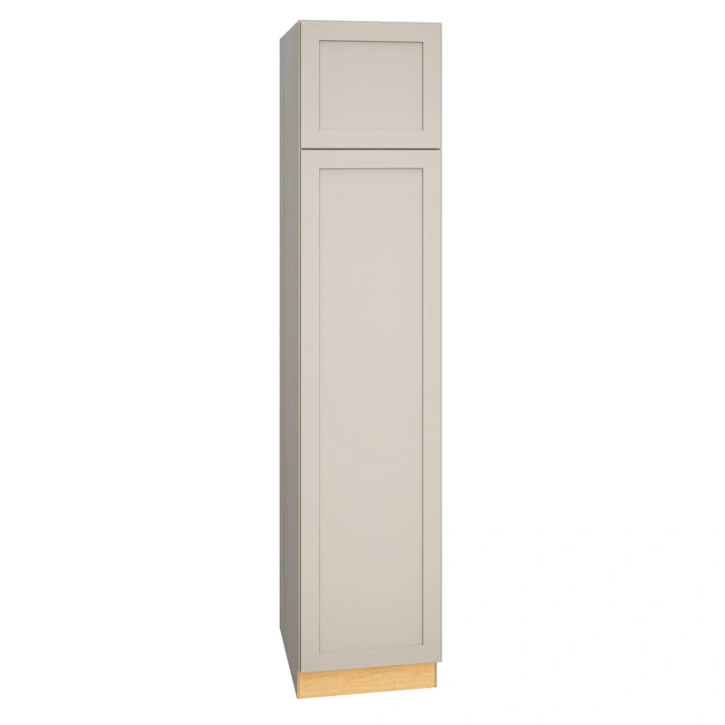 Diamond Express Jamestown 18-in W x 84-in H x 24-in D Cloud Gray Pantry Fully Assembled Plywood Cabinet (Recessed Panel Shaker Door Style)