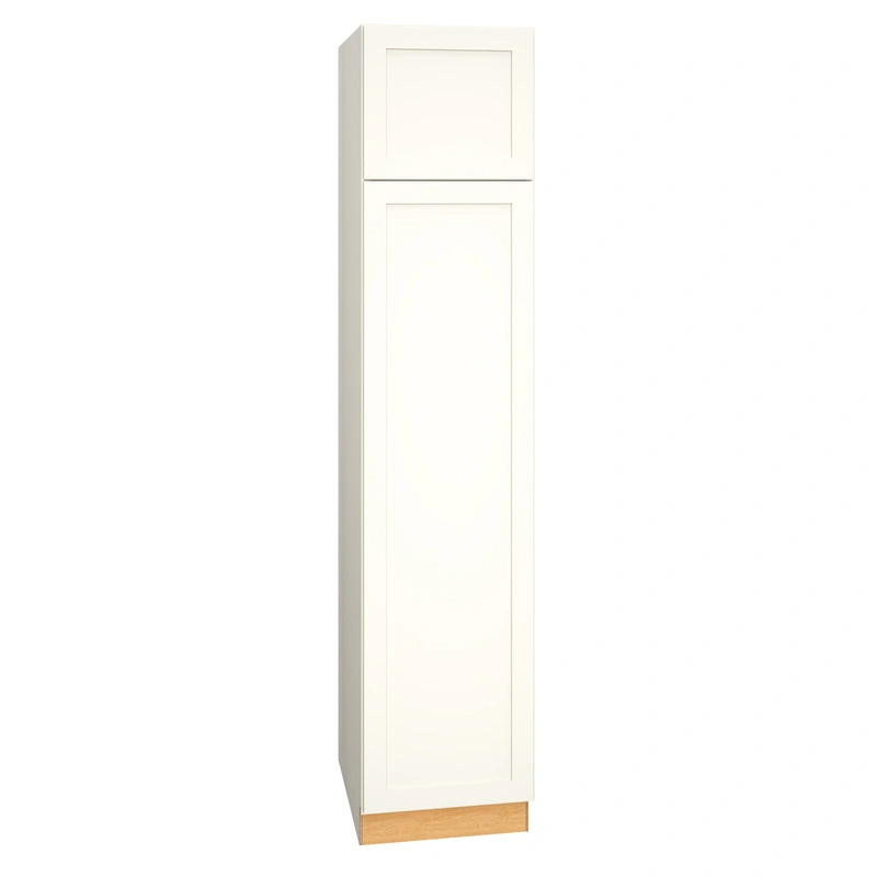 Diamond Express Jamestown 18-in W x 84-in H x 24-in D White Pantry Fully Assembled Plywood Cabinet (Recessed Panel Shaker Door Style)