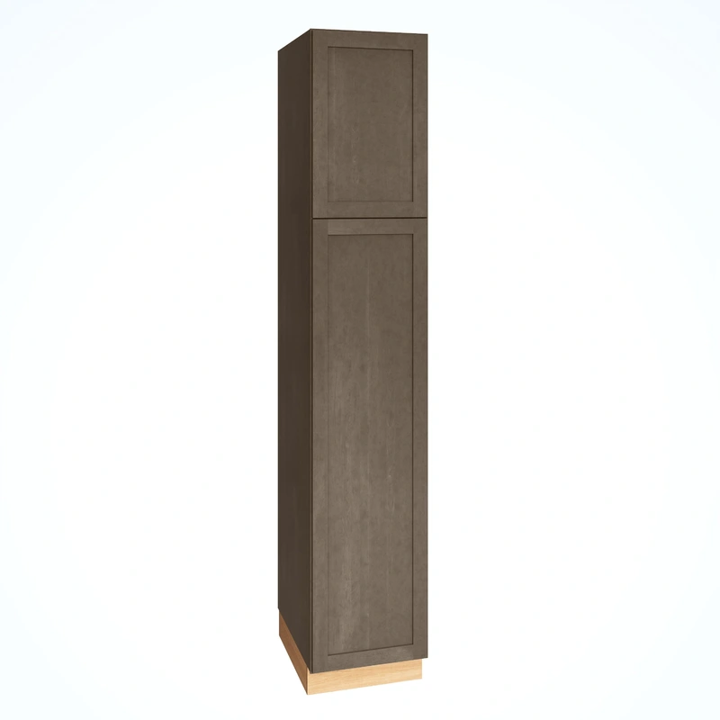 Diamond Express Jamestown 18-in W x 93-in H x 24-in D Colt Brown Pantry Fully Assembled Plywood Cabinet (Recessed Panel Square Door Style)