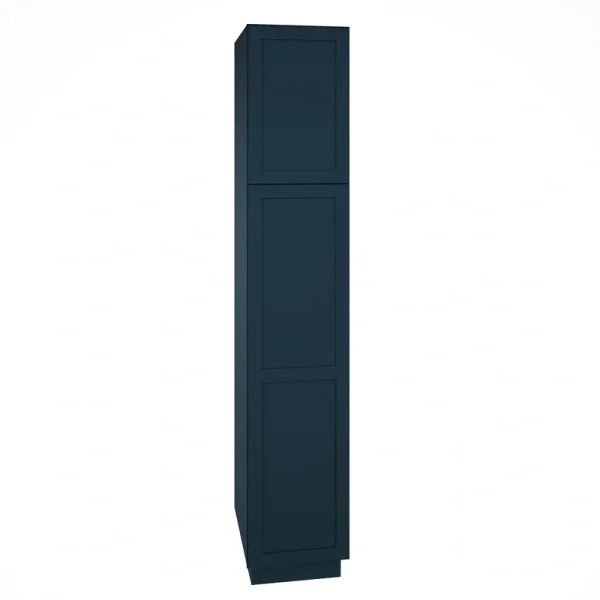 Diamond Express Jamestown 18-in W x 93-in H x 24-in D Regatta Blue Pantry Fully Assembled Plywood Cabinet (Recessed Panel Shaker Door Style)