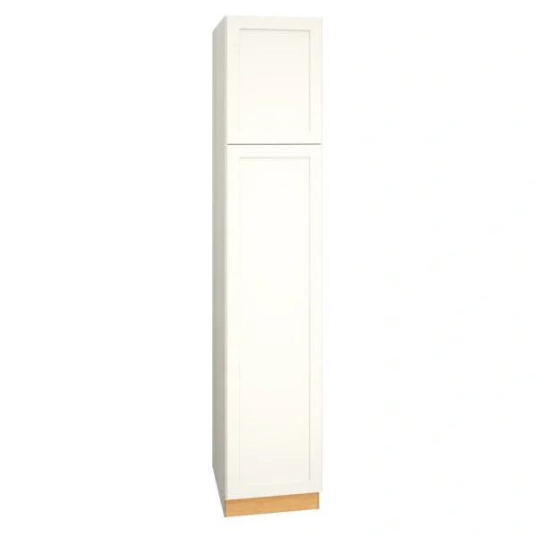 Diamond Express Jamestown 18-in W x 96-in H x 24-in D White Pantry Fully Assembled Plywood Cabinet (Recessed Panel Shaker Door Style)