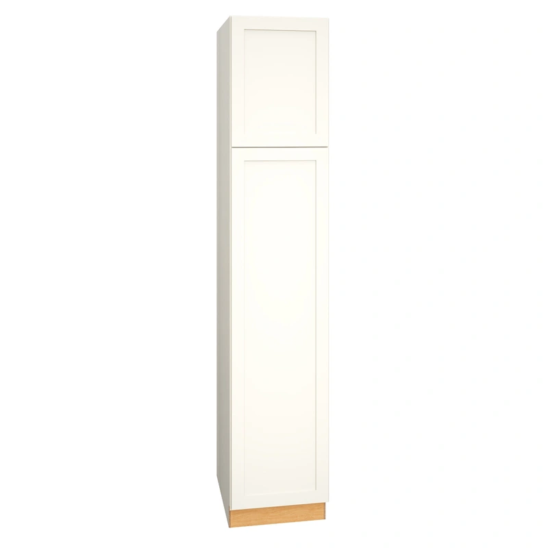 Diamond Express Jamestown 18-in W x 96-in H x 24-in D White Pantry Fully Assembled Plywood Cabinet (Recessed Panel Shaker Door Style)