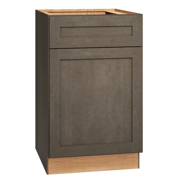 Diamond Express Jamestown 21-in W x 34.5-in H x 24-in D Colt Brown 1-Drawer Base Fully Assembled Plywood Cabinet (Recessed Panel Shaker Style)
