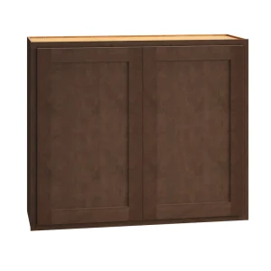 Diamond Express Jamestown 36-in W x 30-in H x 12-in D Thatch Partial Overlay Wall Fully Assembled Plywood Cabinet (Recessed Panel Shaker Door Style)