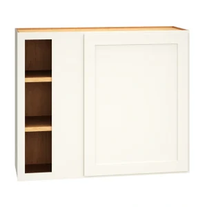 Diamond Express Jamestown 36-in W x 30-in H x 12-in D White Blind Corner Wall Fully Assembled Plywood Cabinet (Recessed Panel Shaker Style)