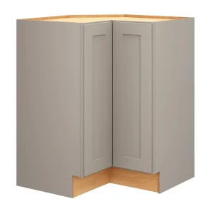 Diamond Express Jamestown 36-in W x 34.5-in H x 24-in D Cloud Gray Lazy Susan Corner Base Fully Assembled Plywood Cabinet (Recessed Panel Shaker Style)