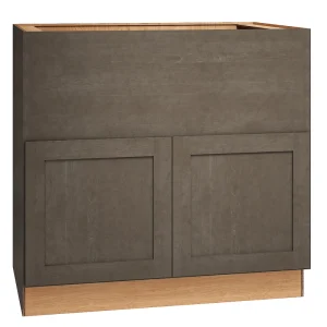Diamond Express Jamestown 36-in W x 34.5-in H x 24-in D Colt Brown Apron Front Sink Base Fully Assembled Plywood Cabinet (Recessed Panel Shaker Style)