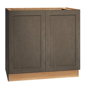 Diamond Express Jamestown 36-in W x 34.5-in H x 24-in D Colt Brown Base Fully Assembled Plywood Cabinet (Recessed Panel Square Door Style)