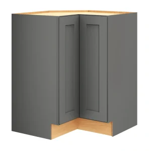 Diamond Express Jamestown 36-in W x 34.5-in H x 24-in D Moonstone Gray Lazy Susan Corner Base Fully Assembled Plywood Cabinet (Recessed Panel Square Style) T726924186