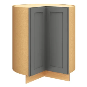 Diamond Express Jamestown 36-in W x 34.5-in H x 24-in D Moonstone Gray Lazy Susan Corner Base Fully Assembled Plywood Cabinet (Recessed Panel Square Style) T726924187