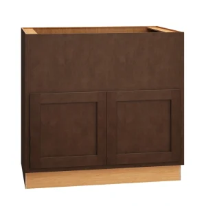Diamond Express Jamestown 36-in W x 34.5-in H x 24-in D Thatch Partial Overlay Apron Front Sink Base Fully Assembled Plywood Cabinet (Recessed Panel Shaker Style)