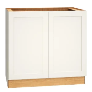 Diamond Express Jamestown 36-in W x 34.5-in H x 24-in D White Base Fully Assembled Plywood Cabinet (Recessed Panel Shaker Door Style)