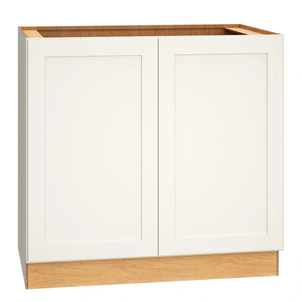 Diamond Express Jamestown 36-in W x 34.5-in H x 24-in D White Base Fully Assembled Plywood Cabinet (Recessed Panel Shaker Door Style)