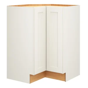 Diamond Express Jamestown 36-in W x 34.5-in H x 24-in D White L-shaped Corner Base Fully Assembled Plywood Cabinet (Recessed Panel Shaker Style)