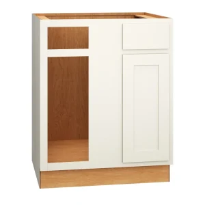 Diamond Express Jamestown 36-in W x 34.5-in H x 24-in D White Partial Overlay Blind 1-Drawer Base Fully Assembled Plywood Cabinet (Recessed Panel Shaker Style)