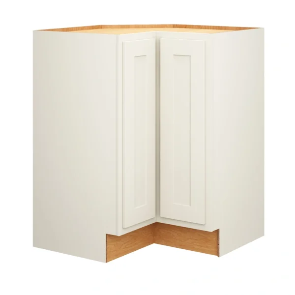 Diamond Express Jamestown 36-in W x 34.5-in H x 24-in D White Partial Overlay Lazy Susan Corner Base Fully Assembled Plywood Cabinet (Recessed Panel Shaker Style) T726923899