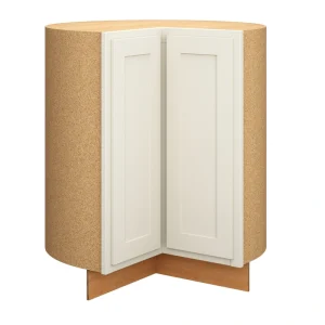 Diamond Express Jamestown 36-in W x 34.5-in H x 24-in D White Partial Overlay Lazy Susan Corner Base Fully Assembled Plywood Cabinet (Recessed Panel Shaker Style) T726923927