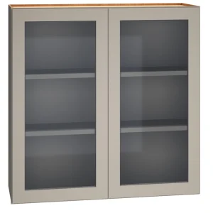 Diamond Express Jamestown 36-in W x 36-in H x 12-in D Cloud Gray Wall Fully Assembled Plywood Cabinet (Recessed Panel Shaker Door Style)