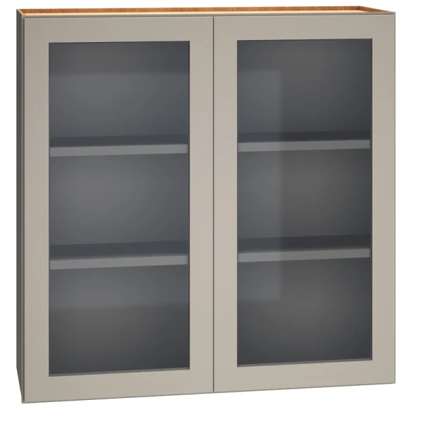 Diamond Express Jamestown 36-in W x 36-in H x 12-in D Cloud Gray Wall Fully Assembled Plywood Cabinet (Recessed Panel Shaker Door Style)