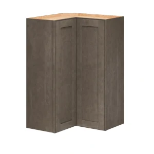 Diamond Express Jamestown 36-in W x 36-in H x 12-in D Colt Brown L-shaped Corner Wall Fully Assembled Plywood Cabinet (Recessed Panel Shaker Style)